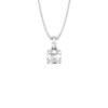 Moissanite White Gold Pendant - Asscher Shaped 1.71 Carat