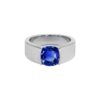 Blue Sapphire Silver Ring - Cushion Shape 1.15 Carat