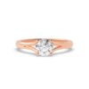 Rose Gold Diamond Ring - Round Shaped 1.33 Carat