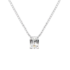 Moissanite White Gold Pendant - Emerald Cut 1.25 Carat