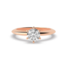 Rose Gold Diamond Ring - Round Shaped 1.45 Carat