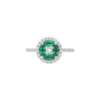 Emerald White Gold Ring - Marquise Shape 3.06 Carat