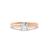 Rose Gold Diamond Ring - Round Shaped 1.75 Carat