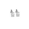 Moissanite Solitaire Studs - Oval Shaped 1.00 Carat