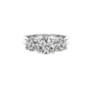 Round Shaped Three Stone Diamond Ring 2.00 Carat